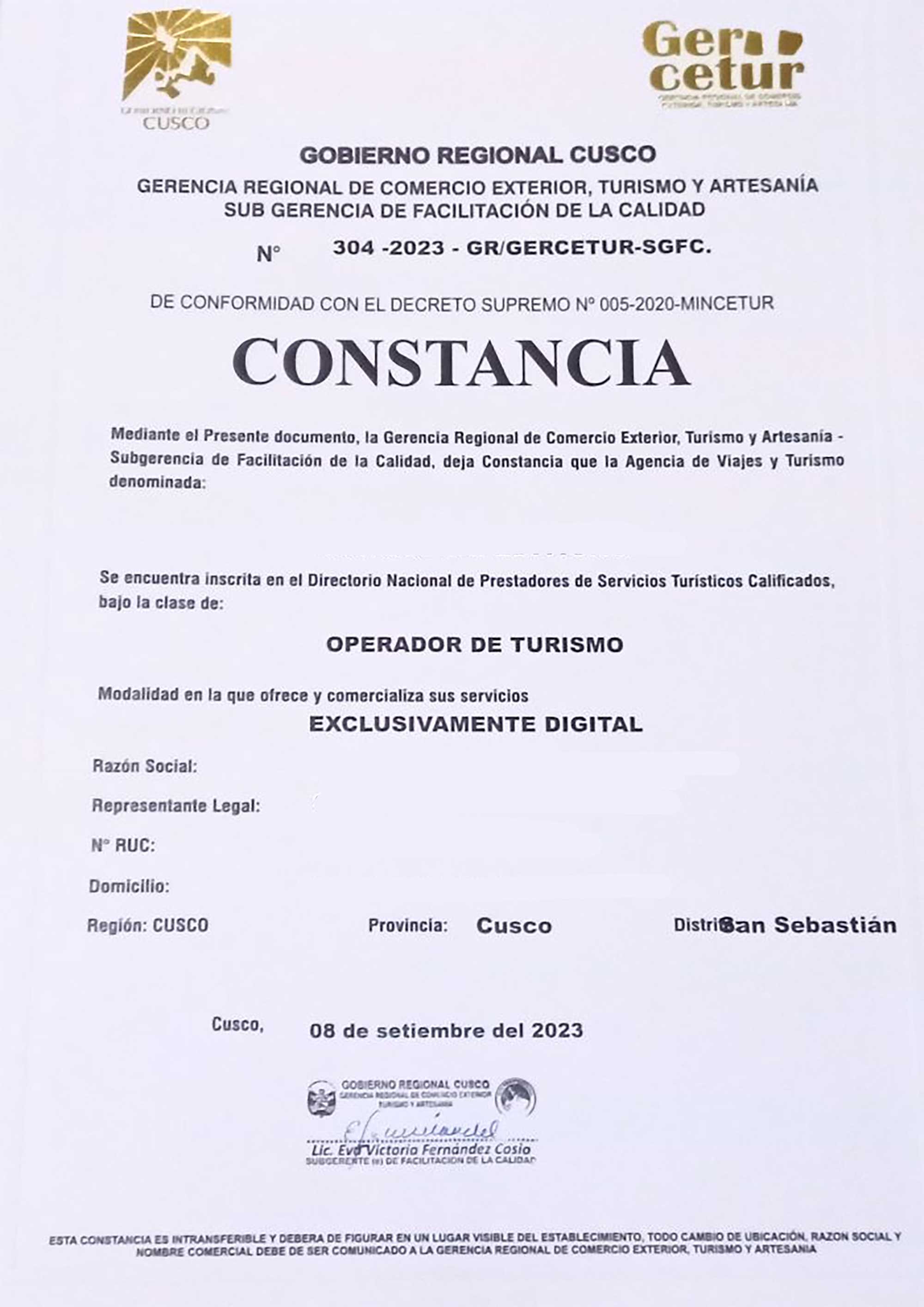 Licencia de Funcionamiento
